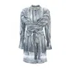 Julia Allert Women's Black / White Soft Viscose Wrap-style Tunic Shirt Abstract Print In Black/white