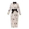 Julia Allert Women's Black / White White Designer Fitted Dress With Faces Print In Black/white