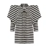 Julia Allert Women's Black / White Work & Occasion - Structured Shoulder Blouse Black-white In Multi