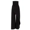 Julia Allert Women's Black Wide Leg Trousers Jersey In Black