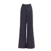 Julia Allert Women's Blue Navy High-waist Wide-leg Denim Pants Polka Dot In Blue