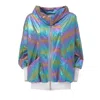 Julia Allert Women's Blue Oversized Zip-up Bomber Jacket Multicolor In Blue