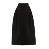 Julia Allert Women's Casual A-line Maxi High Waist Skirt Black In Black