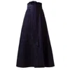 Julia Allert Women's Dark Blue Denim Long Skirt With Belt In Blue