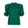 Julia Allert Women's Designer Green Blouse In Green