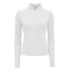 Julia Allert Women's Designer Long Sleeve Soft Sweater White In White
