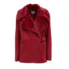 Julia Allert Women's Double Faced Shearling  Coat Red In Red