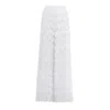 Julia Allert Women's Evening Statement Fringe Palazzo Pants – White In White