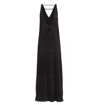 Julia Allert Women's Fashion Evening Double Dress Metallic Black