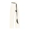 Julia Allert Women's Fashion Forward Wide-leg Pants & Contrast Belt - White In White