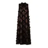 Julia Allert Evening Gown A-line Maxi Dress With Stars In Gold/black