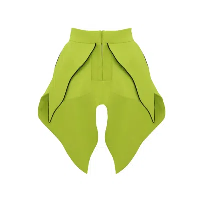 Julia Allert Women's Green Sculpted Peplum Belt Neon Lime