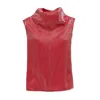 Julia Allert Women's High Neck Organza Vest Red In Red