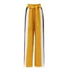 Julia Allert Women's High Rise Stripe Wide Leg Pants - Yellow In Yellow