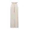 Julia Allert Women's Neutrals Cotton Wide-leg Pants With Ruffled Waist - Pastel Print
