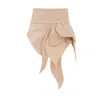 Julia Allert Women's Neutrals Designer Asymmetrical Faux Leather Belt Beige In Beige/black