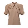 Julia Allert Women's Neutrals Designer Beige Blouse In Beige