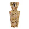 Julia Allert Women's Neutrals Fashion Midi Dress With Belt And Bold Shoulders Jacquard