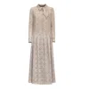 Julia Allert Women's Neutrals Feminine Lace Shirt Dress With Half-placket Beige In Beige