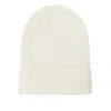 Julia Allert Women's Neutrals Knitting Patterns Hat With Wide Cuff Ecru In Beige