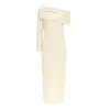 Julia Allert Women's Neutrals One Shoulder Cowl-neck Midi Dress - Light Vanilla In Neutral