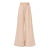 Julia Allert Women's Neutrals Soft Touch Flowy Trousers Peach Nude