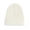 Julia Allert Women's Neutrals Solid Rib-knit Hat With A Foldover Cuff Ecru In Beige