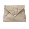 Julia Allert Women's Neutrals Textured Cotton Envelope Clutch Bag