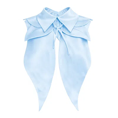 Julia Allert Women's Oversized Satin Bib Collar - Light Blue