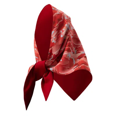 Julia Allert Women's Pale Red Mushroom Print Shawl Scarf