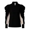 Julia Allert Women's Party Minimalist Long Sleeve Top - Black In Black
