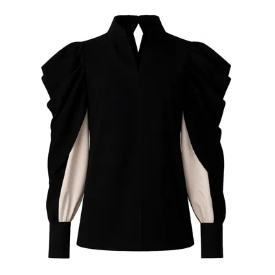 Julia Allert Women's Party Minimalist Long Sleeve Top - Black