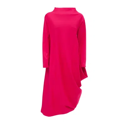 Julia Allert Women's Pink / Purple Asymmetrical Jersey Dress Pink In Pink/purple