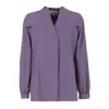 Julia Allert Women's Pink / Purple Button Down Long Sleeve Shirt Pale Violet In Pink/purple