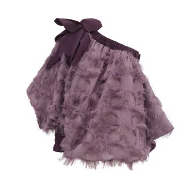 Julia Allert Women's Pink / Purple Designer Off-shoulder Blouse Dusty Rose In Pink/purple