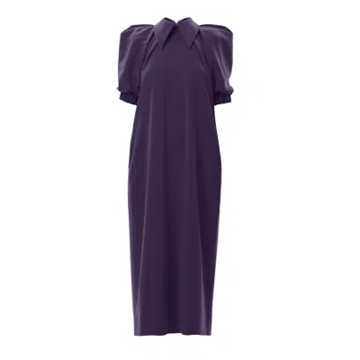 Julia Allert Women's Pink / Purple Designer Violet Midi Dress In Pink/purple