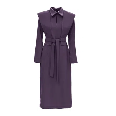 Julia Allert Women's Pink / Purple Pale Violet Fashion Fitted Midi Dress In Pink/purple
