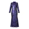 Julia Allert Women's Pink / Purple Sequin Column Maxi Dress In Pink/purple