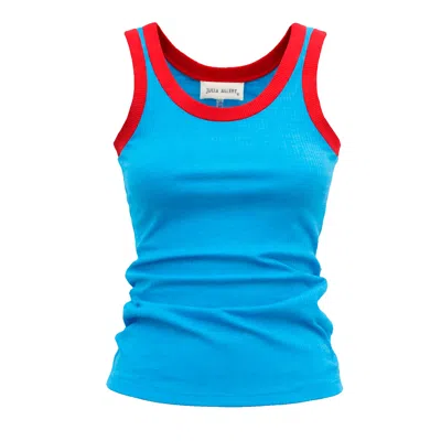 Julia Allert Women's Rib Tank Top Turquoise Blue