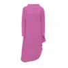 Julia Allert Women's Rose Gold Asymmetrical Jersey Dress Pale Pink In Rose Gold