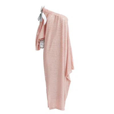 Julia Allert Women's Rose Gold Luxury Elegance One-sleeve Long Dress Rose Silver