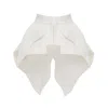 Julia Allert Women's Sculpted Peplum Belt White In White