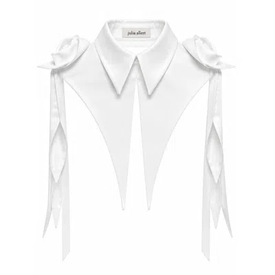 Julia Allert Women's Sculptural Satin Statement Collar – White