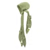 Julia Allert Women's Self-tie Double Knit Wool Hooded Scarf - Olive Green In Green