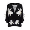 Julia Allert Women's Silk-lined Wrap Jacket With Dropped Sleeves Black In Black
