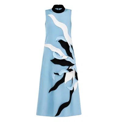 Julia Allert Women's Sleeveless High Neck Occasion Dress - Light Blue