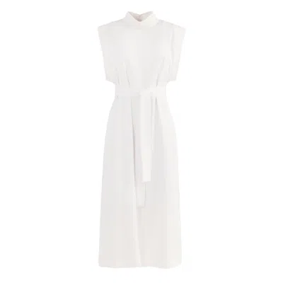 Julia Allert Women's Stylish Straight Dress With Belt White