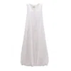 Julia Allert Women's Summer Cotton Sleeveless Eyelet Dress With Balloon Hem White In White