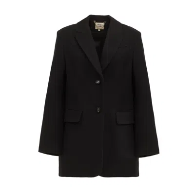 Julia Allert Women's Timeless Longline Blazer With Notched Lapel Black