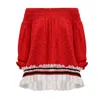 Julia Allert Women's Trendy Loose Fit Off-shoulder Polka Dot Blouse Red